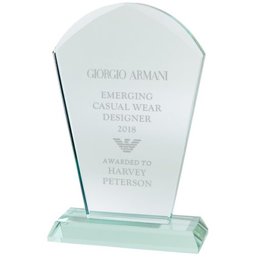 15mm Premium Jade Glass 170mm Height in a Blue Satin Lined Presentation Box