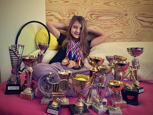 medals for kids and football trophies