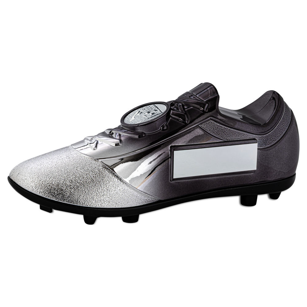 Silver & Black Heavyweight Football Boot - 171x70mm